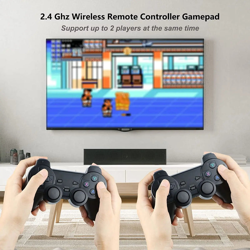 Video Game Stick 10 Mil Jogos 2 Controles Sem Fio Console Portátil