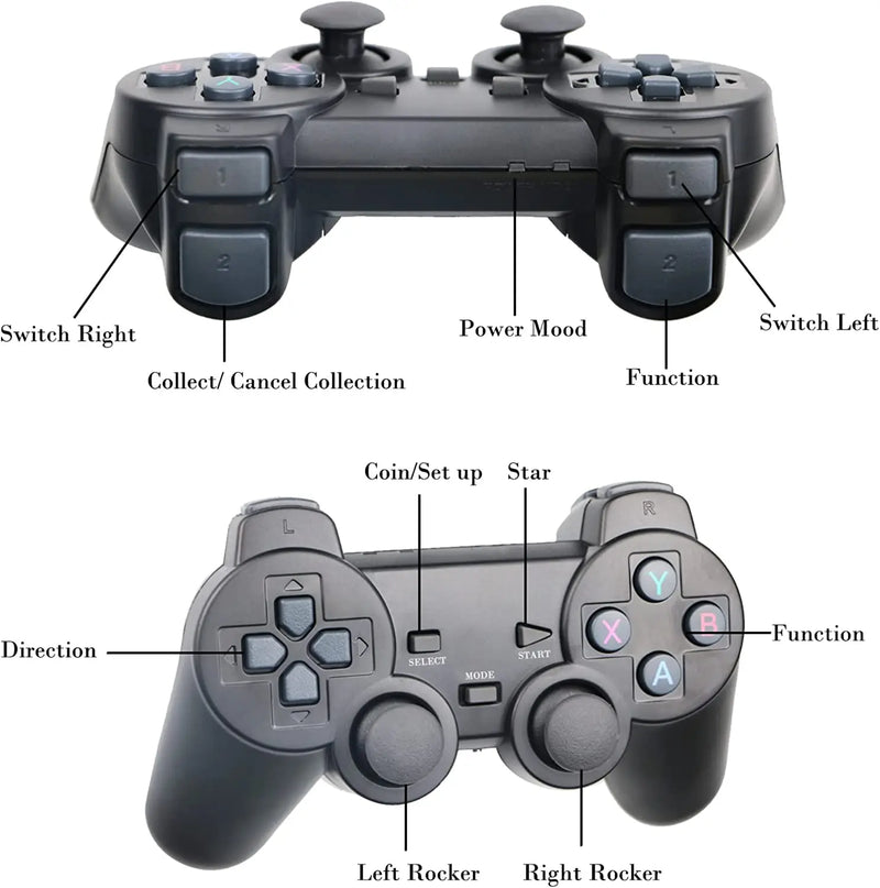 Video Game Stick 10 Mil Jogos 2 Controles Sem Fio Console Portátil
