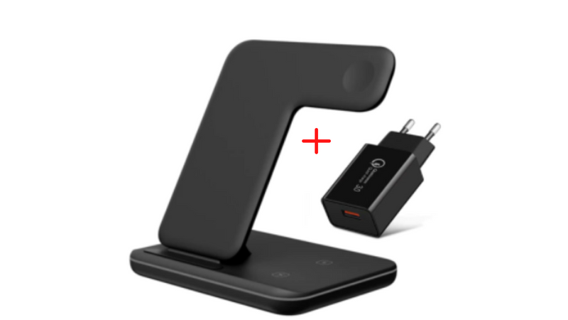 Carregador Celular de Indução Iphone, Android, Relógio, Airpods Smart Hub 3 em 1