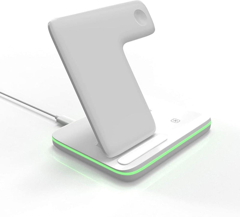 Carregador Celular de Indução Iphone, Android, Relógio, Airpods Smart Hub 3 em 1