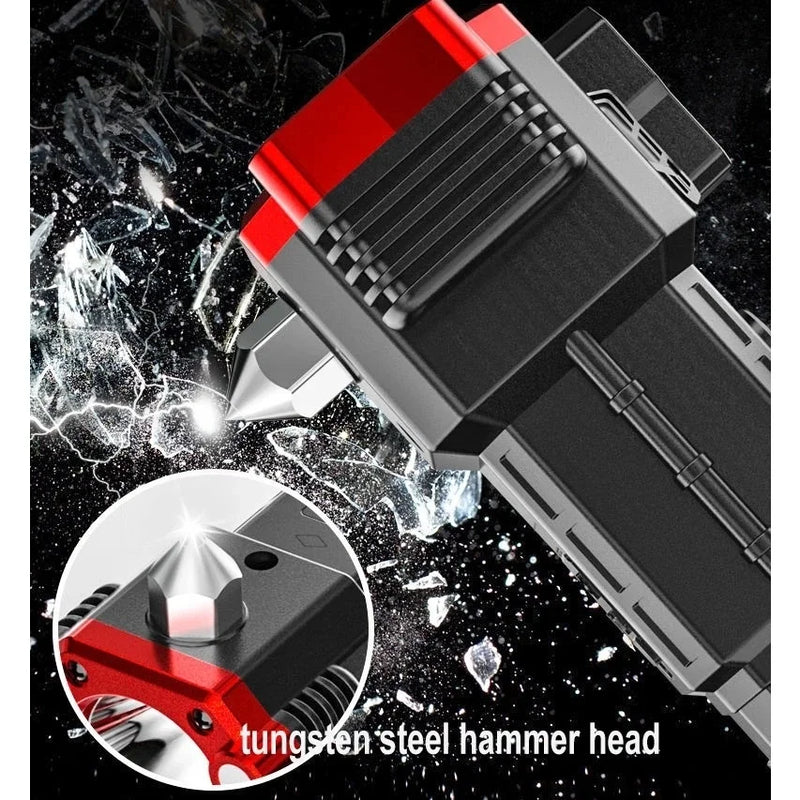 Lanterna Tática 4 em 1 com Powerbank Integrado  Super Potência Cor da luz Branco com longo alcance Lanterna Ultra Flashlight