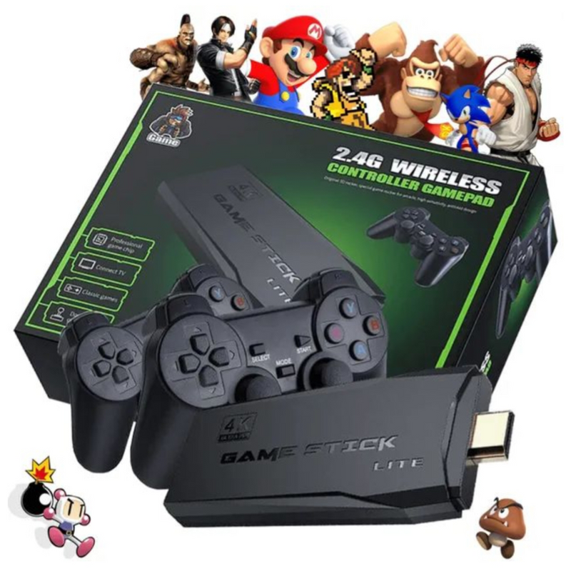 Video Game Stick 10 Mil Jogos 2 Controles Sem Fio Console Portáti
Game Stick